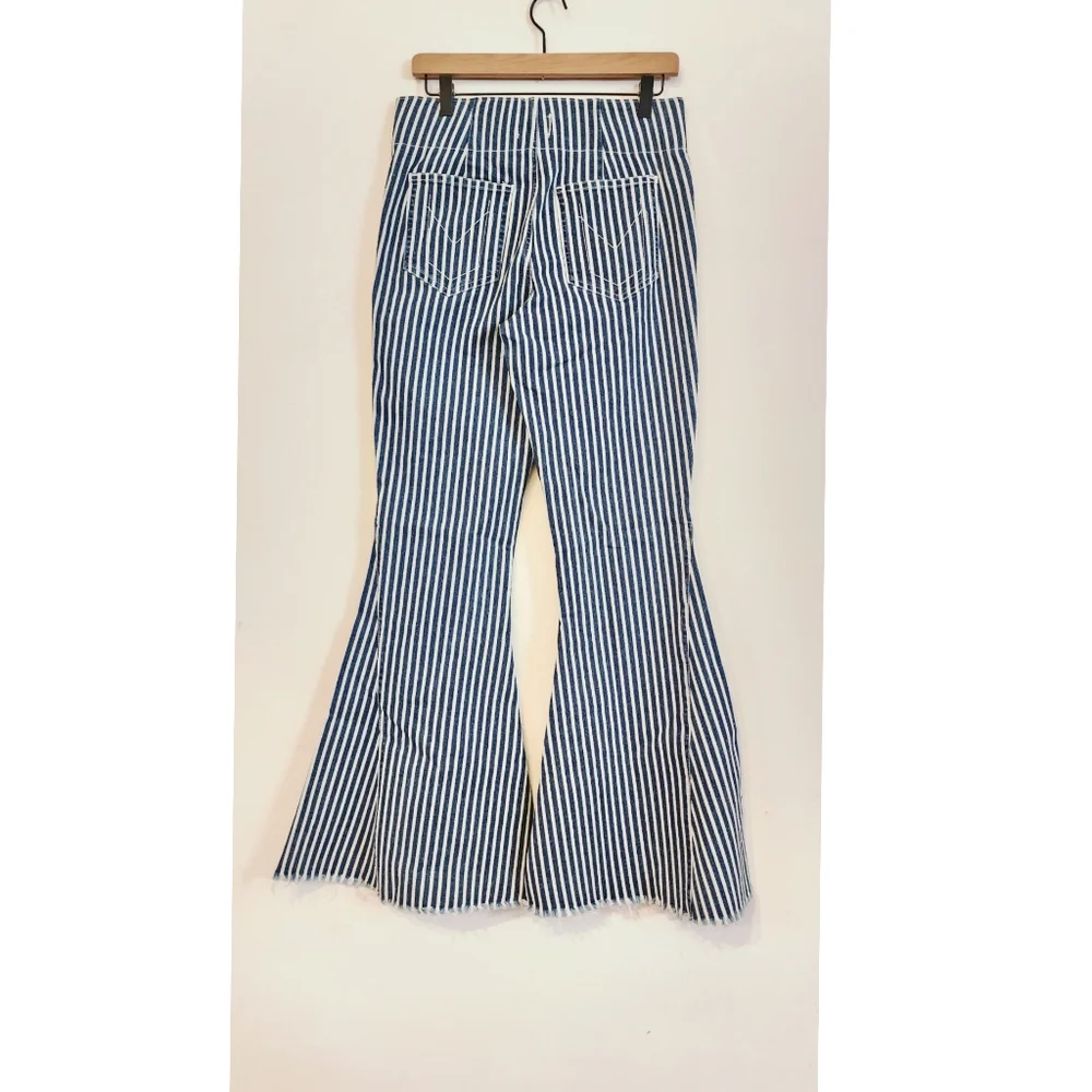 Show Me Your MuMu Stripe Bell-bottoms - Picture 3 of 7